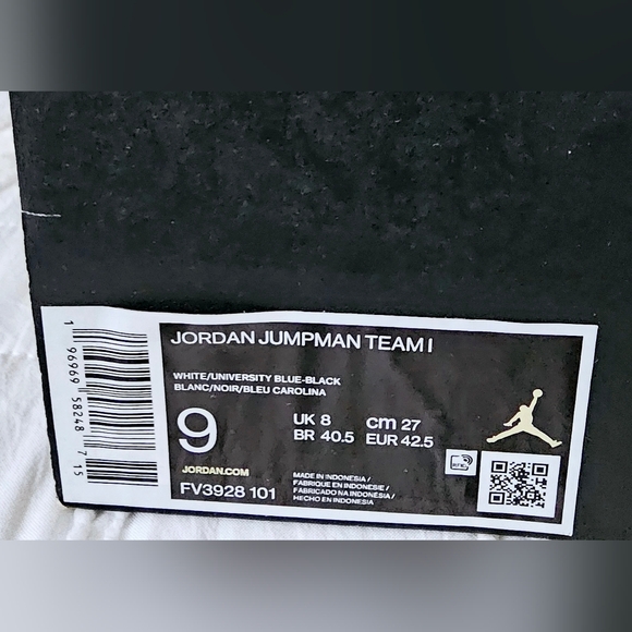 Nike Air Jordan Jumpman Team 1 FV3928 101 Men's Size 9 - Picture 11 of 12